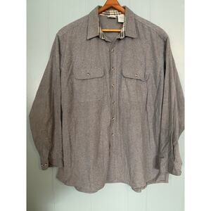 Vtg Field & Stream 100% Cotton Flannel shirt men's button-down 2XLT heavy wt‎